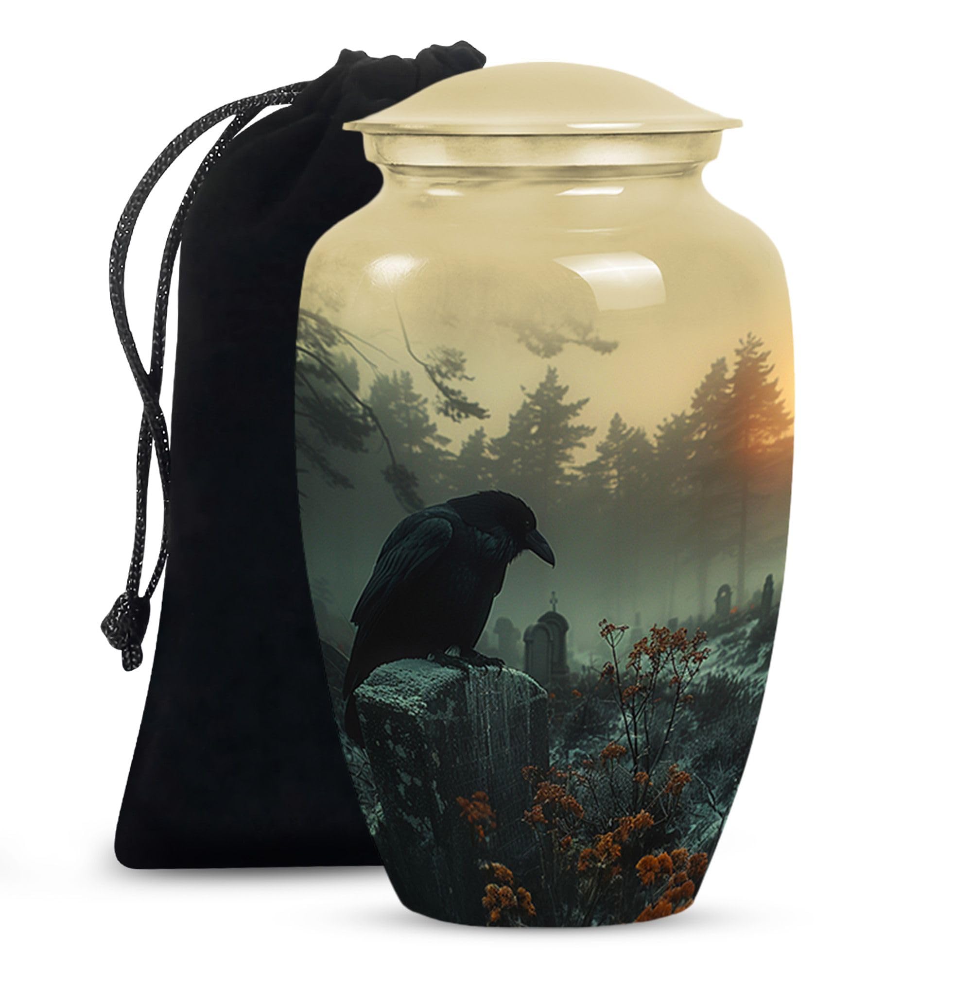 Amazon.com: KARYLIZ Raven's Silent Watch - Elegant Large Cremation